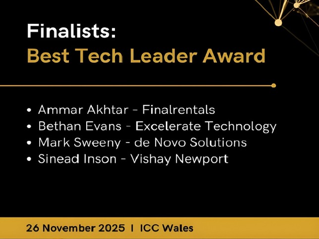 Finalist: Best Tech Leader – Wales Technology Awards